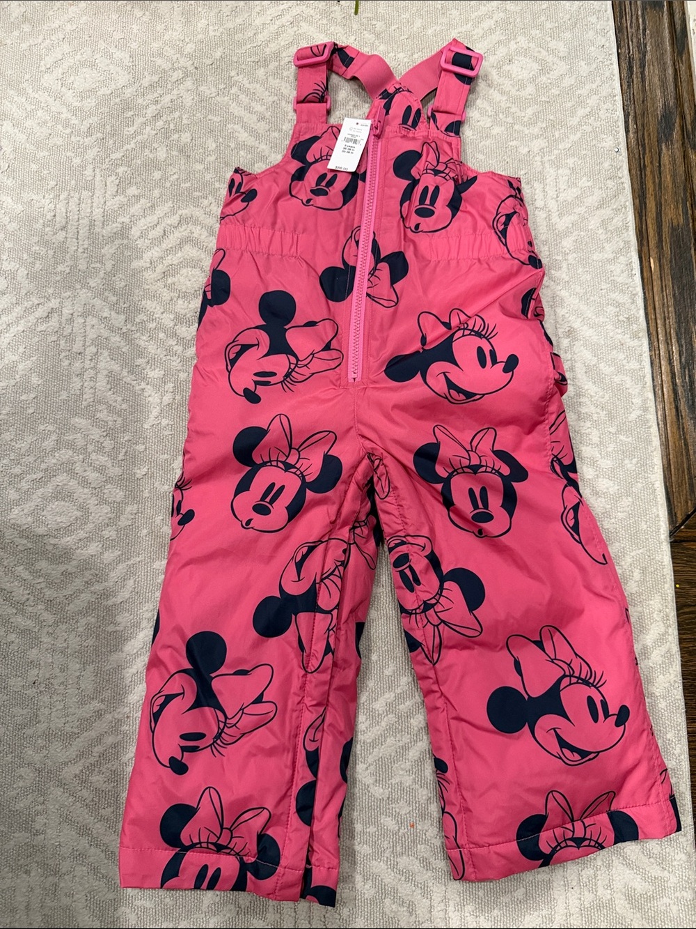 GAP Pink Minnie Mouse Insulated Snow Overalls